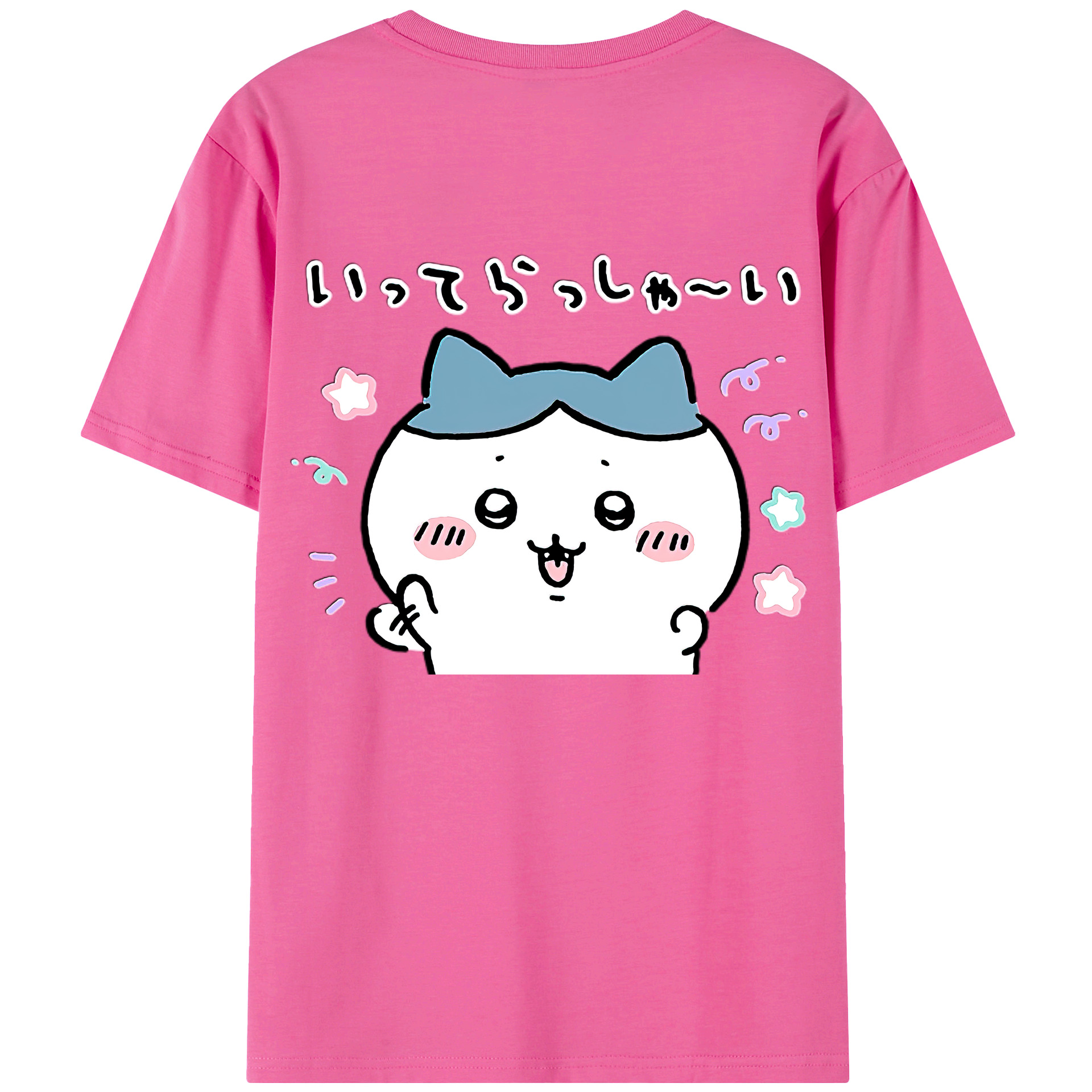 （画像用） ちいかわ ハチワレ Chii-kawa hachiware レディース半袖Tシャツ(バックプリント)